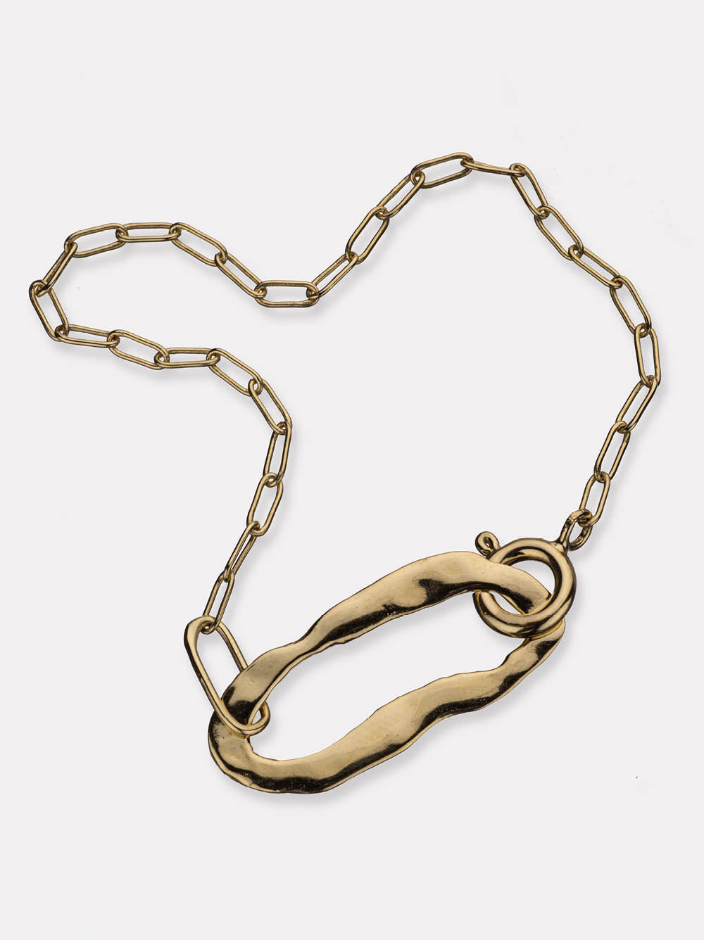 Raw Paperclip Goldplated Bracelet