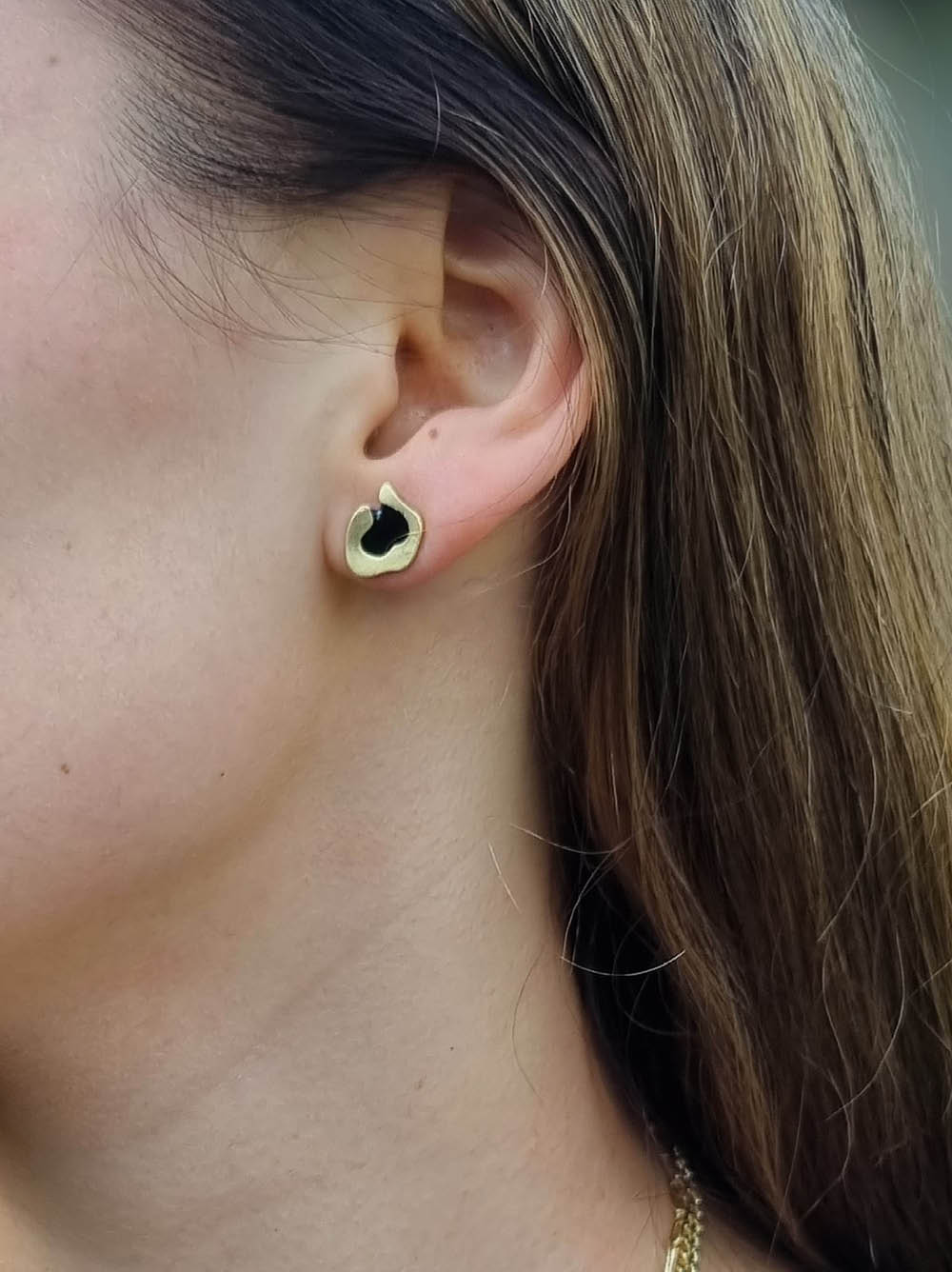 Leopard Stud Goldplated Earrings