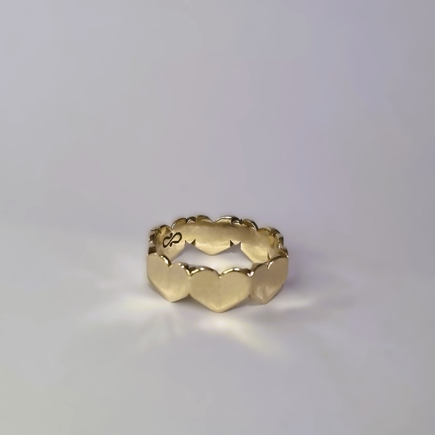 Large Hearts Gold Plated Ring