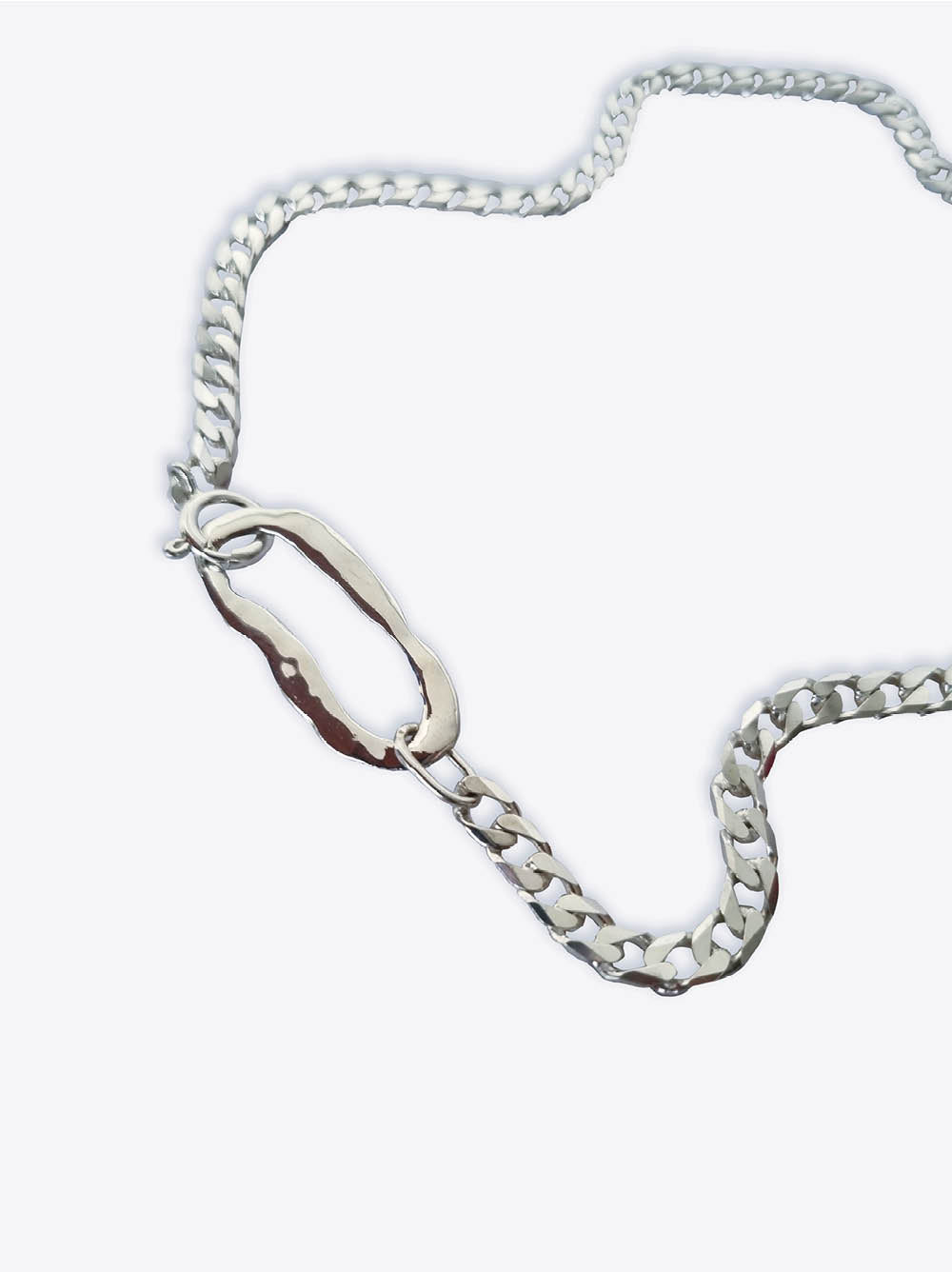Raw Cuban Silver Necklace