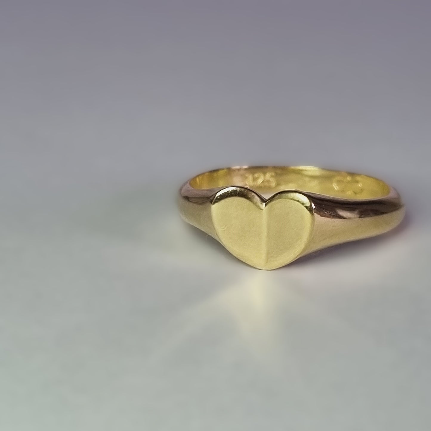 One Love Heart Gold Plated Ring