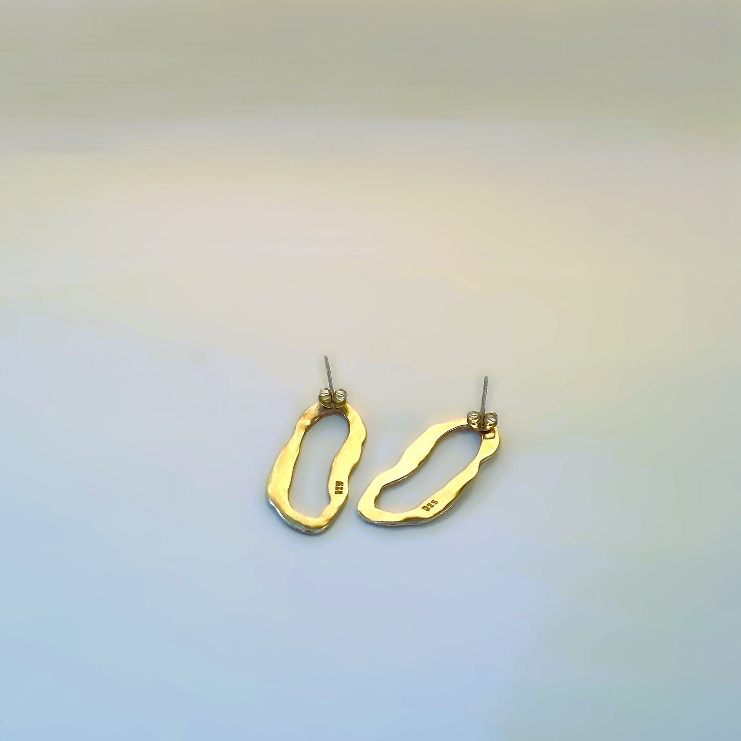 Raw Gold Plated Earrings