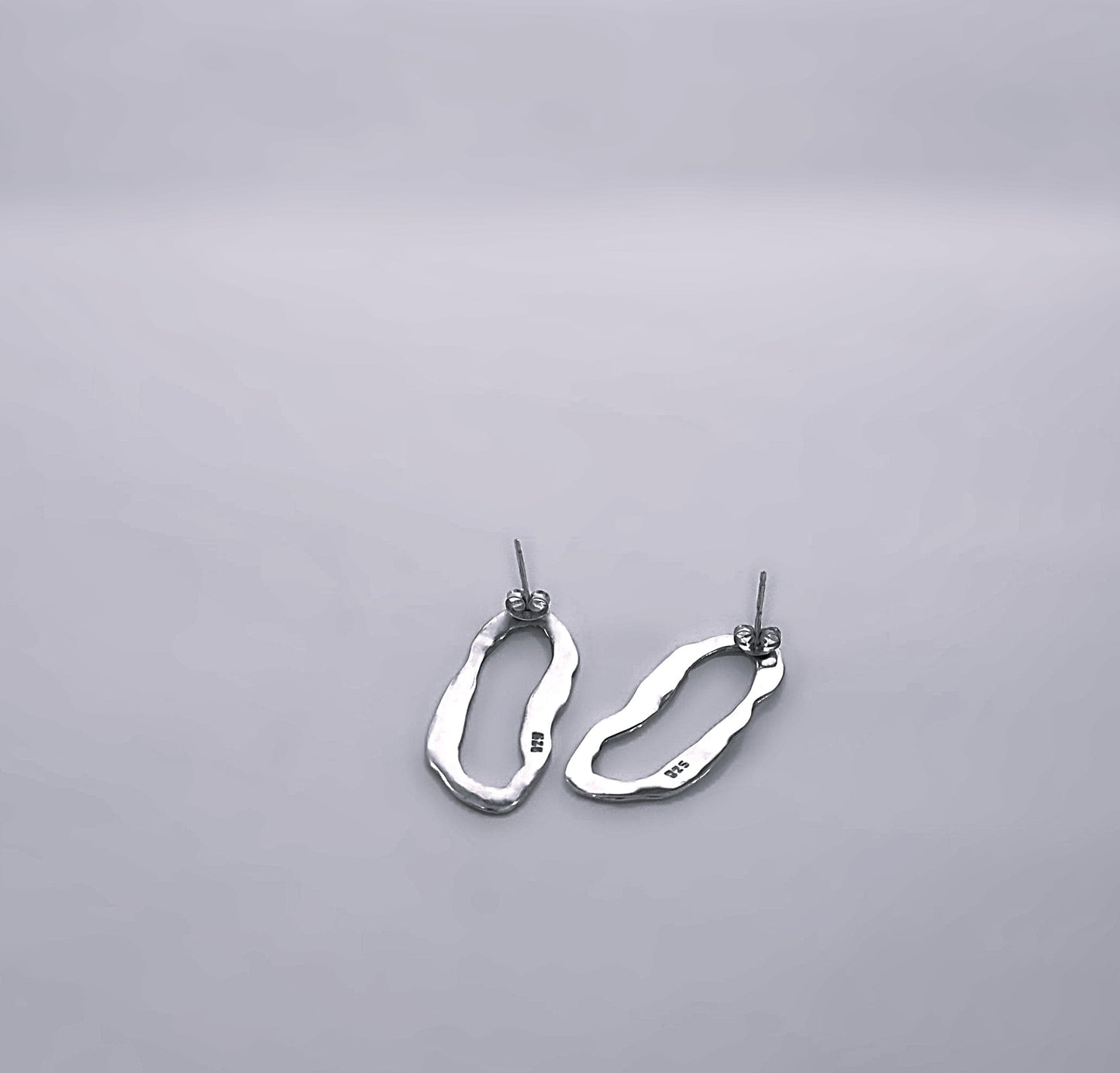 Raw Silver Earrings