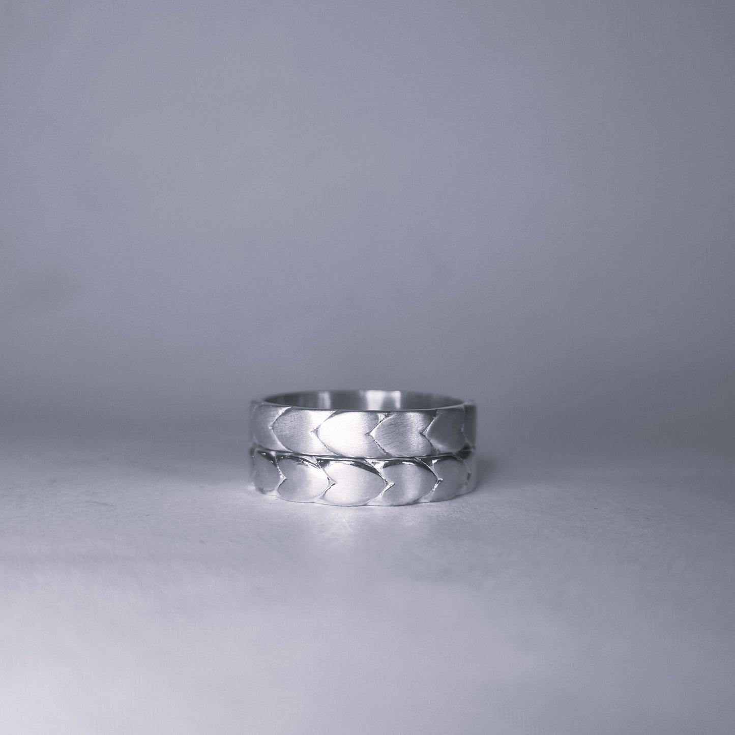 Resting Hearts Silver Ring