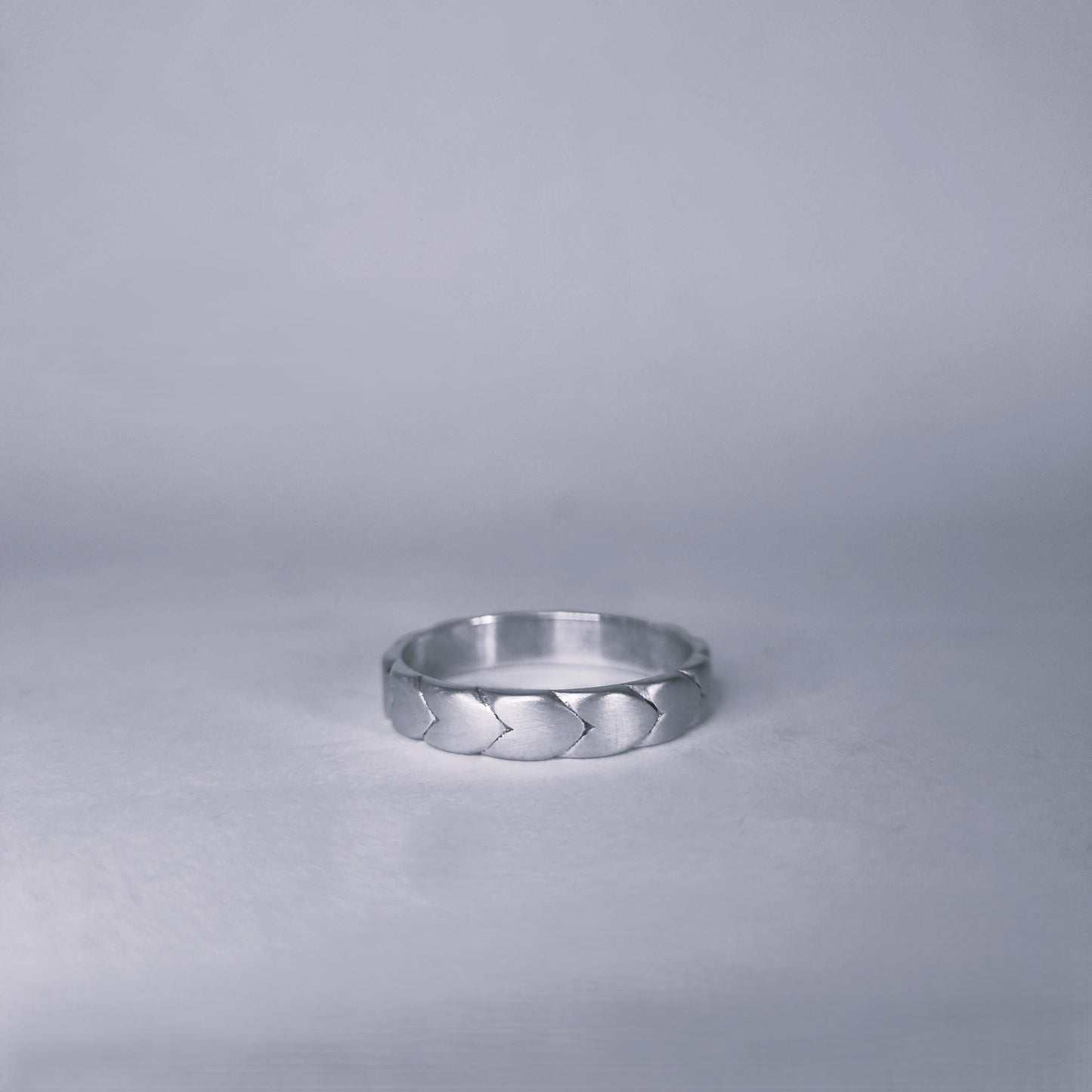 Resting Hearts Silver Ring