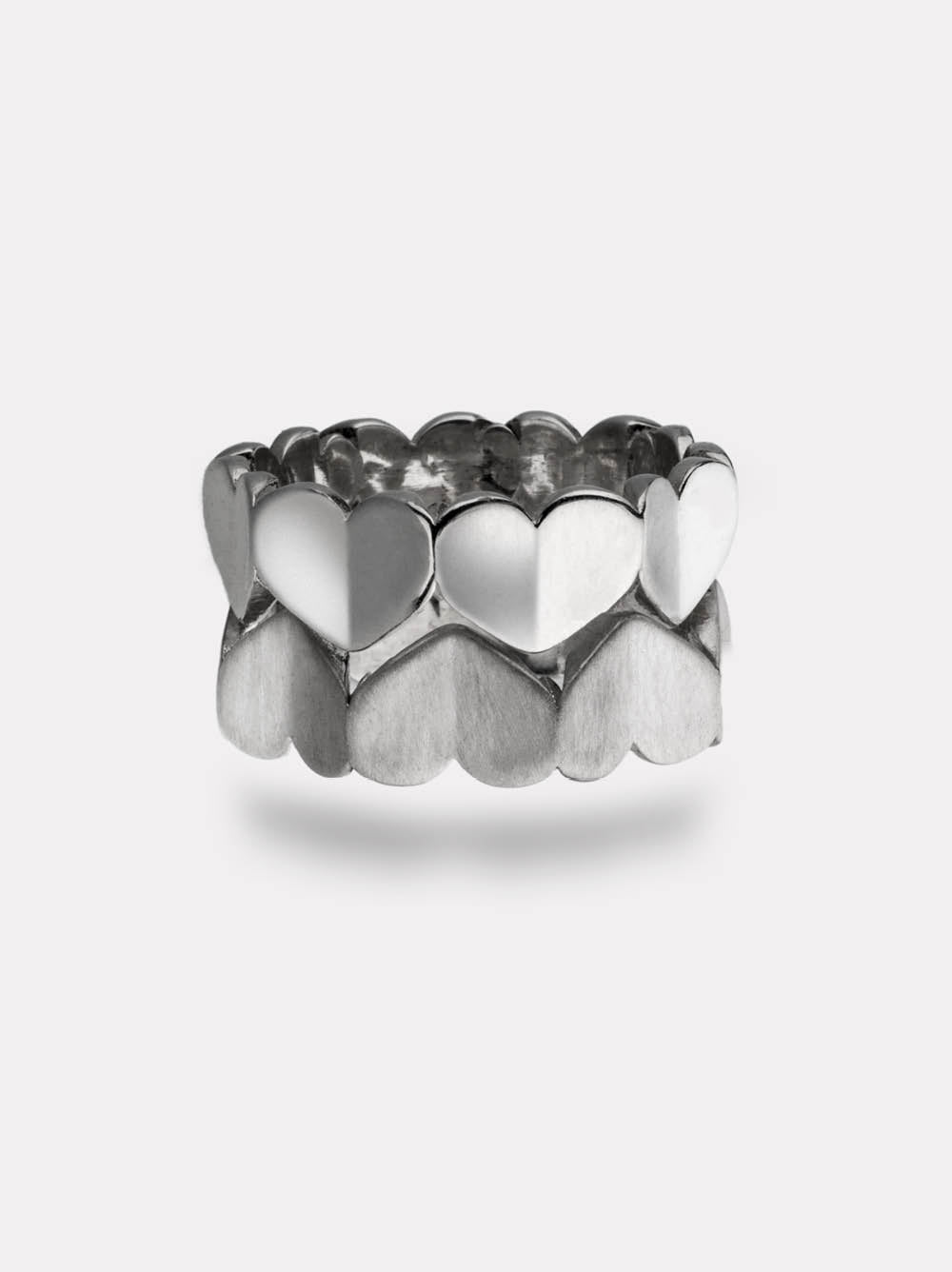 Large Hearts Gold Plated Ring