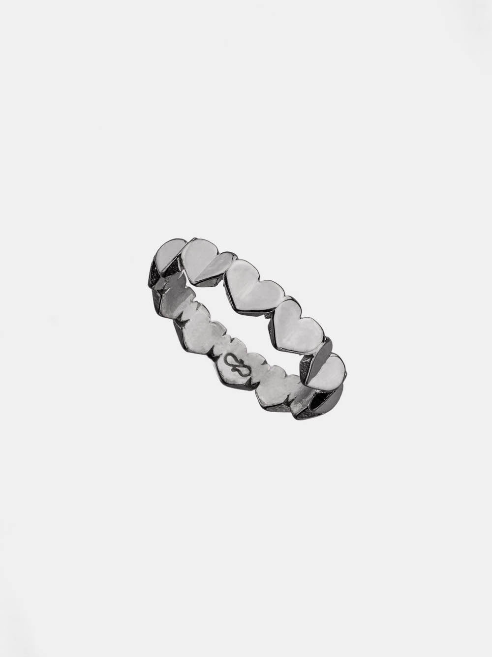 Small Hearts Silver Ring