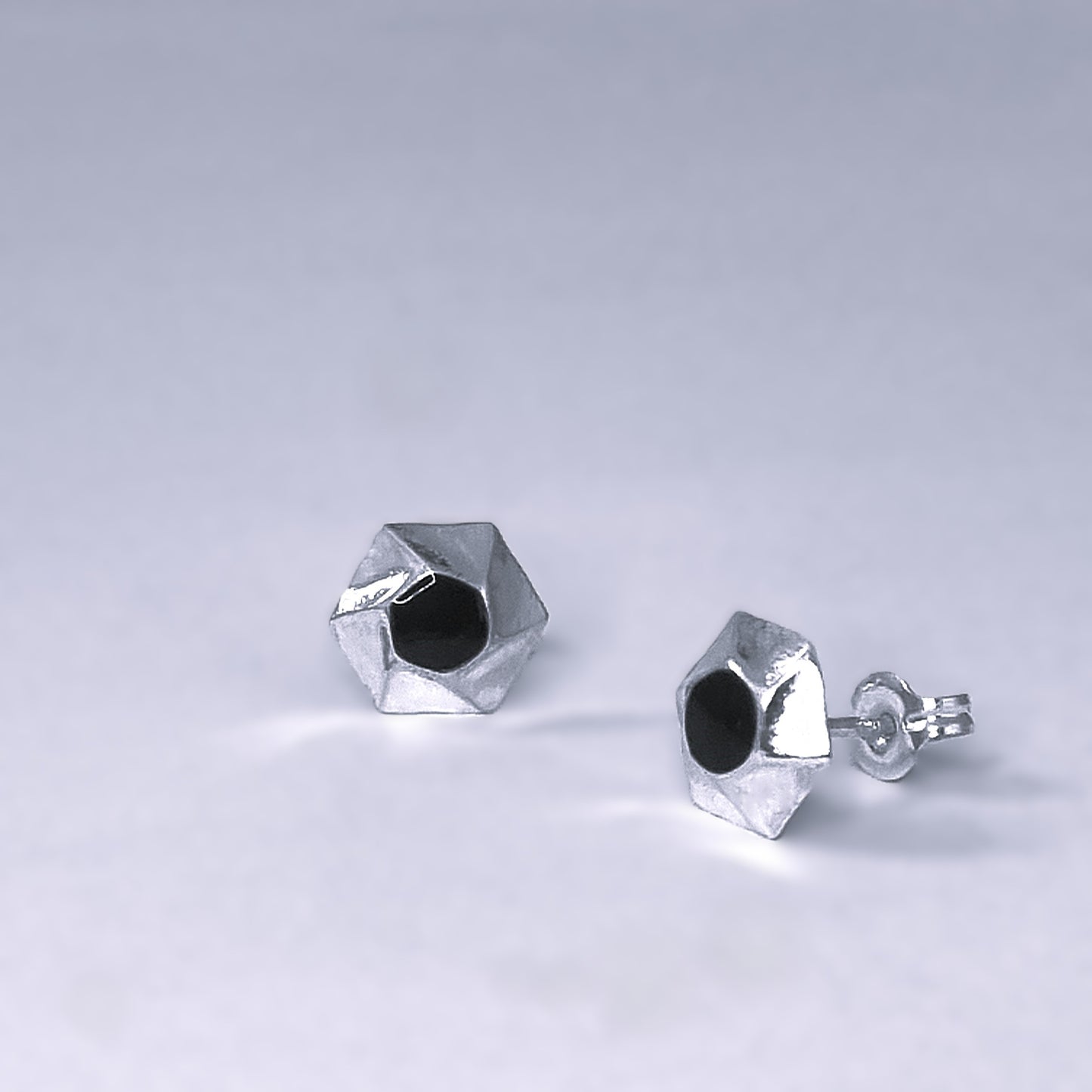 Hexagon Stud Earrings
