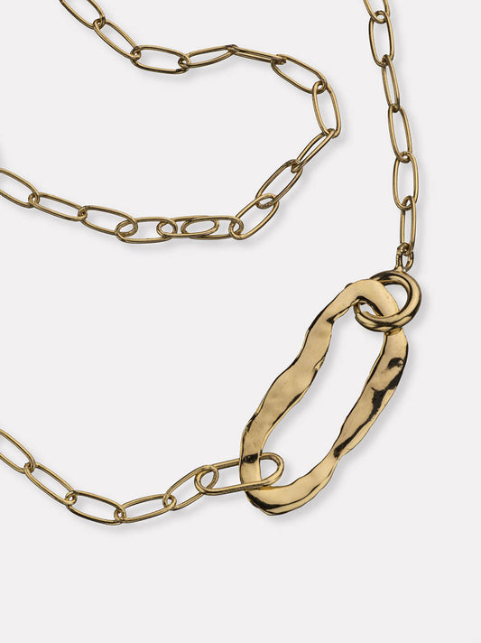 Raw Paperclip Goldplated Bracelet