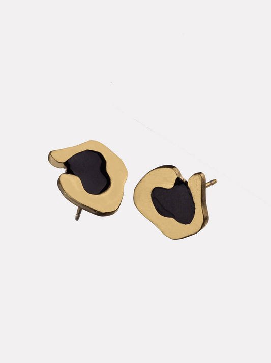 Leopard Stud Goldplated Earrings