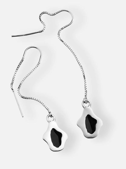 Large Leopard Long Chain Earring