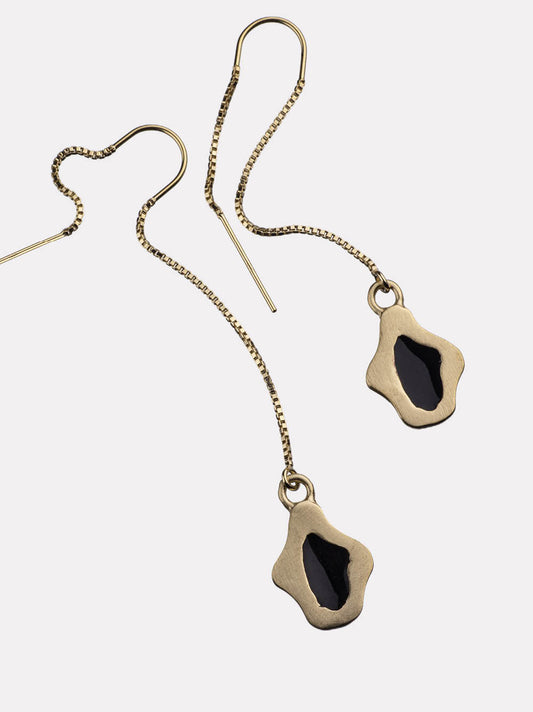 Large Leopard Long Chain Earring