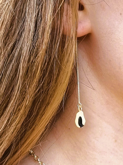 On A Wire Small Leopard Earring