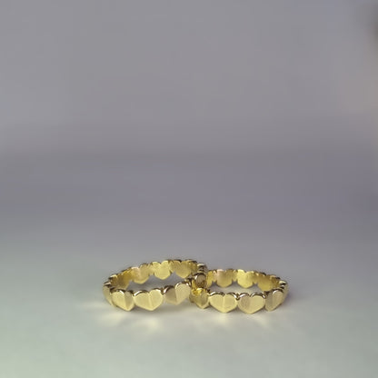 Small Hearts Goldplated Ring
