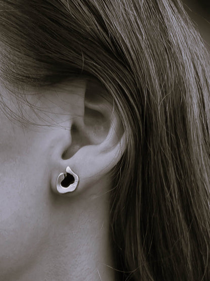 Leopard Stud Silver Earrings