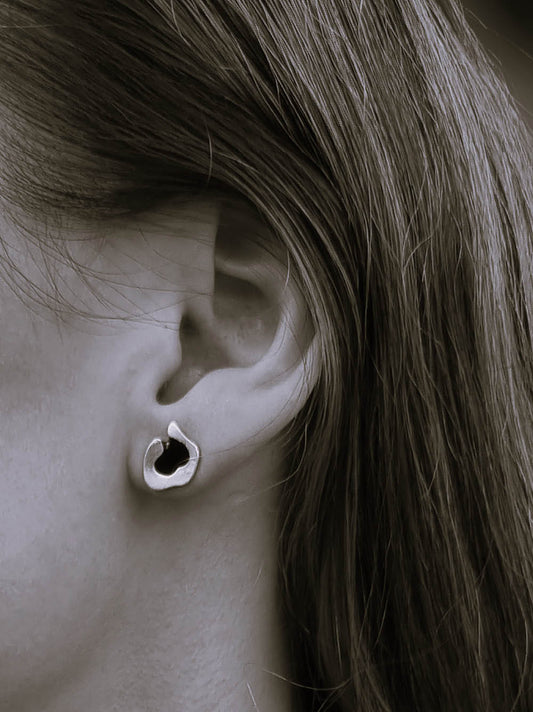 Leopard Stud Silver Earrings