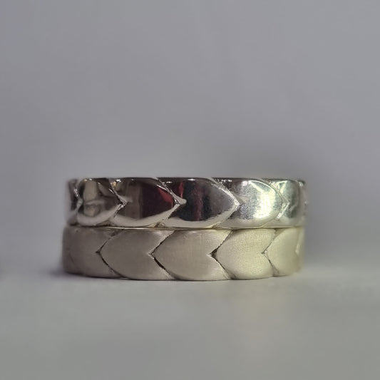 Resting Hearts Silver Ring