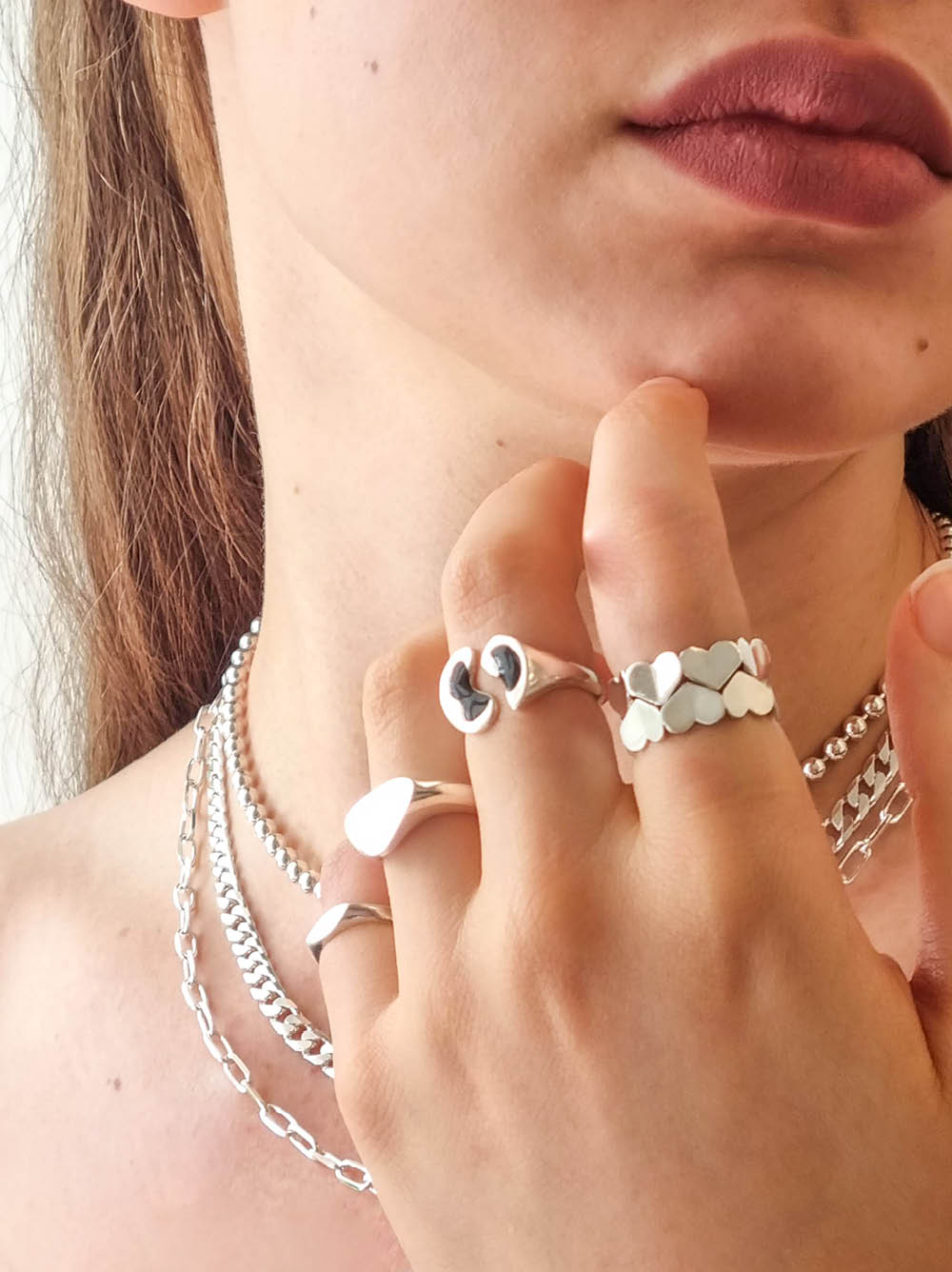 Double Leopards Open Silver Ring