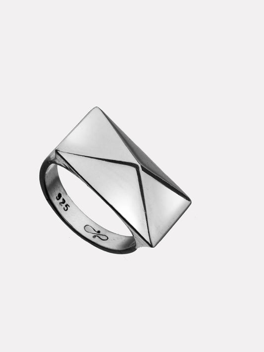 Pyramid Silver Ring