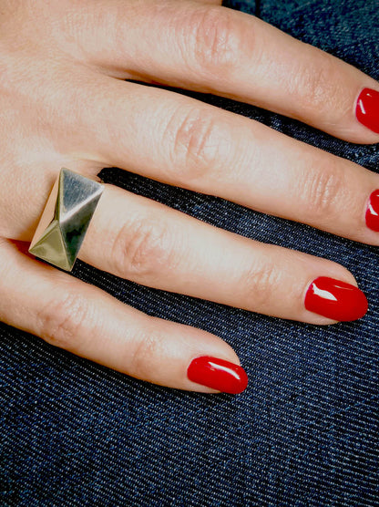 Pyramid Silver Ring