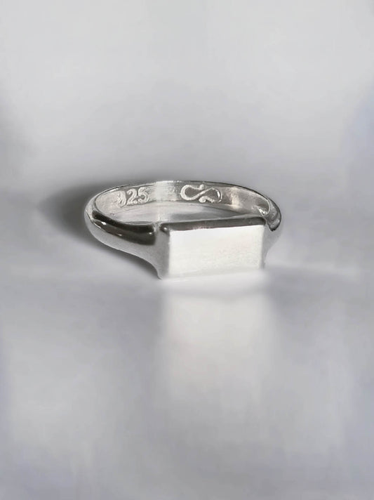 Rectangular Silver Ring