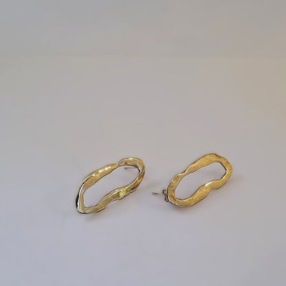 Raw Gold Plated Earrings