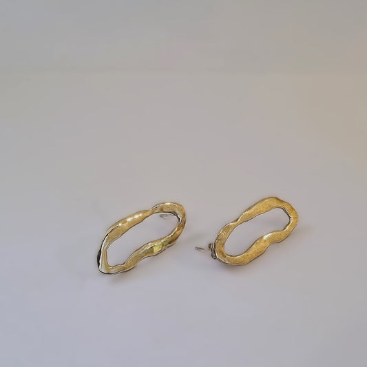 Raw Gold Plated Earrings